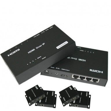 Удлинитель HDMI по витой паре 120м (4xRJ45) (комплект) 