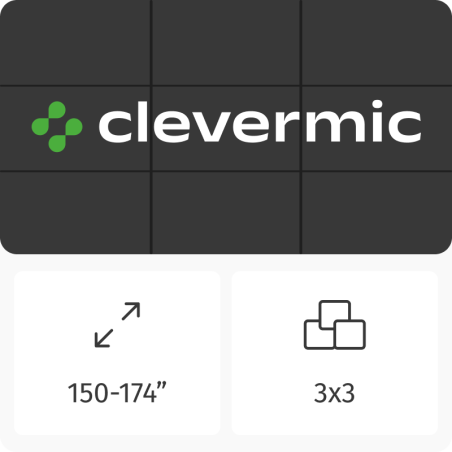 Видеостена 3x3 CleverMic W55-3.5-500 165"