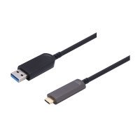 Оптический кабель USB 3.1 CleverMic Hybrid Cable AM - USB-C (15м)