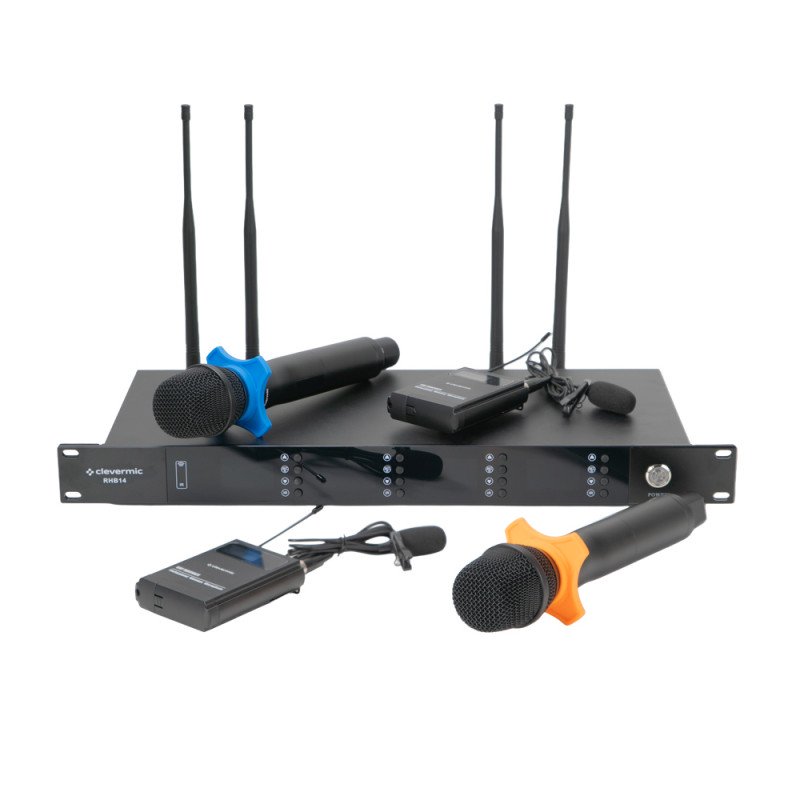 Радиомикрофоны CleverMic RHB14 (2 ручных и 2 петличных)