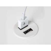 Встраиваемая зарядная станция Kondator 935-PM30W (2хUSB, белая) 